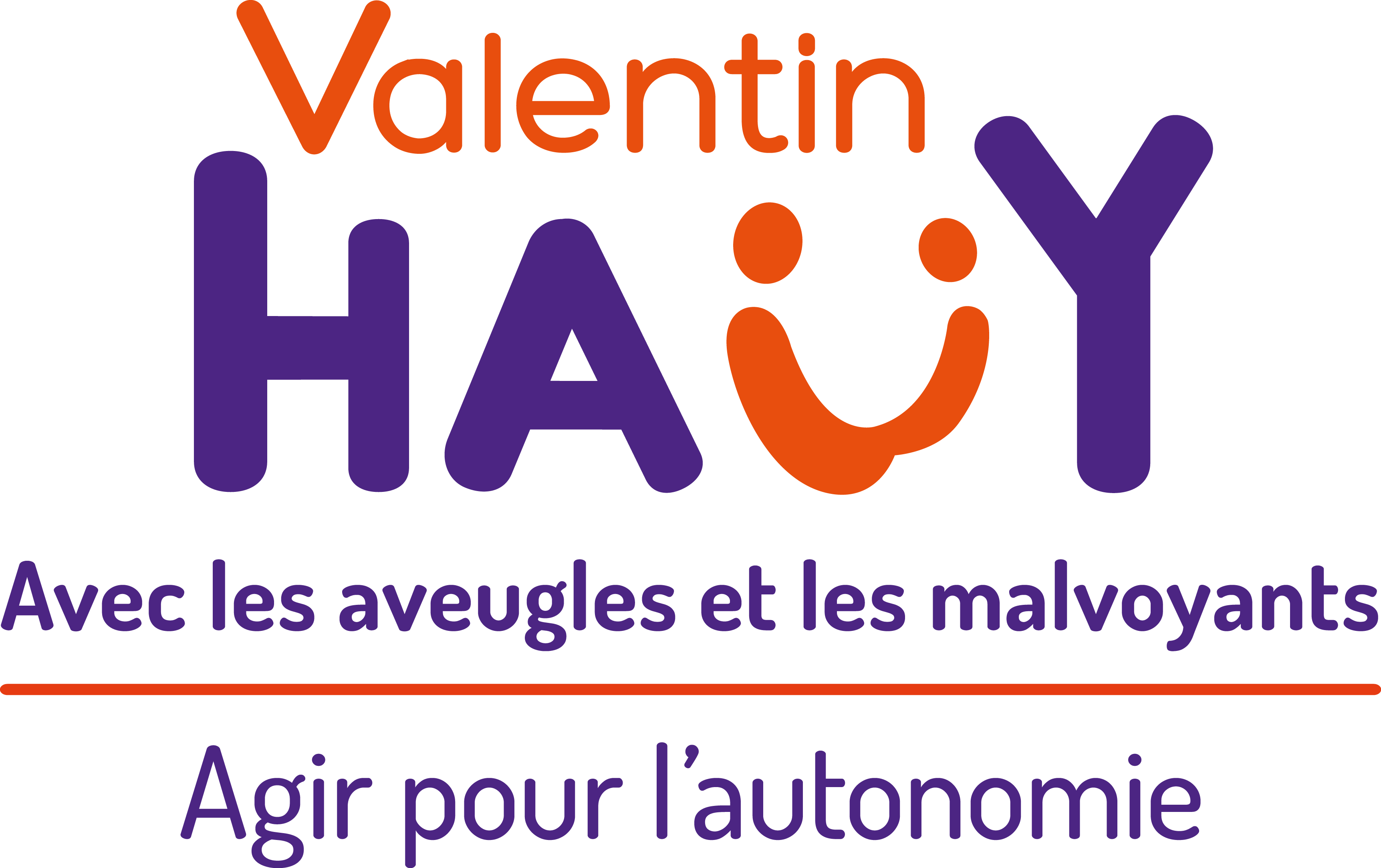 Association Valentin Haüy, avec les aveugles et les malvoyants. Avgir pour l'autonomie ! Lien vers le site institutionnel.